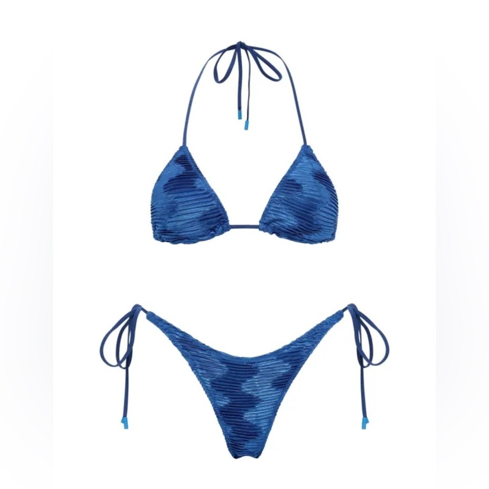 Vibrant Blue Triangl Bikini Set